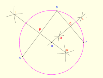 A geometric proof that 3 non-collinear points make a unique circle