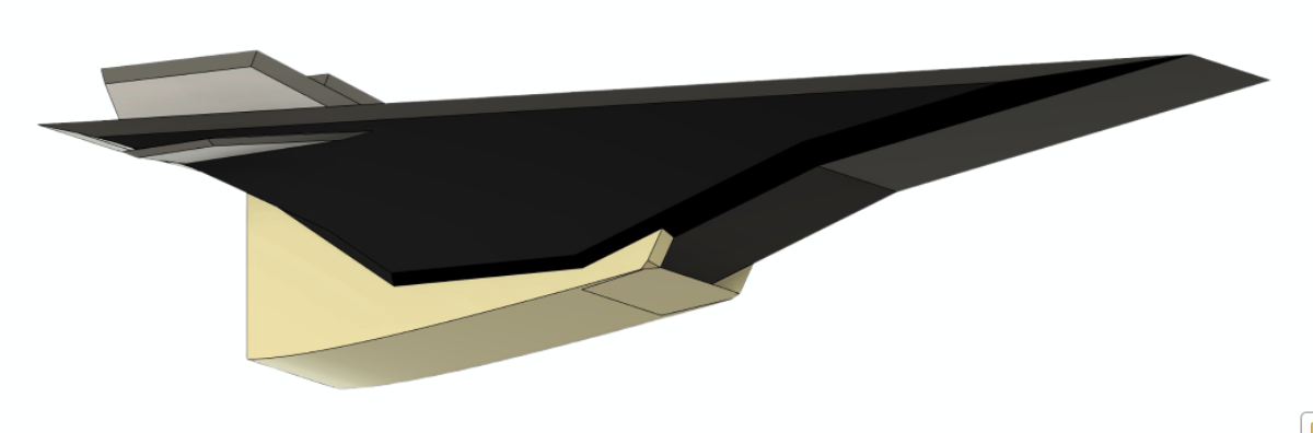 An image of the hydrogen scramjet cruise vehicle
design.